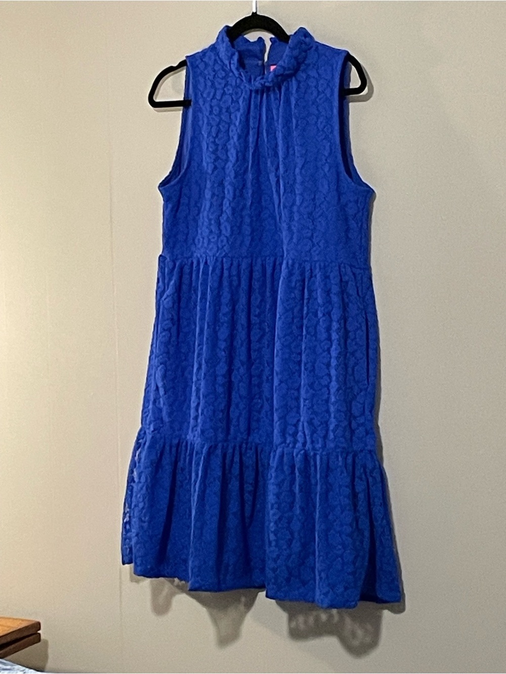 Bright Royal Blue Sleeveless Lace Dress Item # 11416 was 198.00 now 75 . 00 - Picture 2 of 3